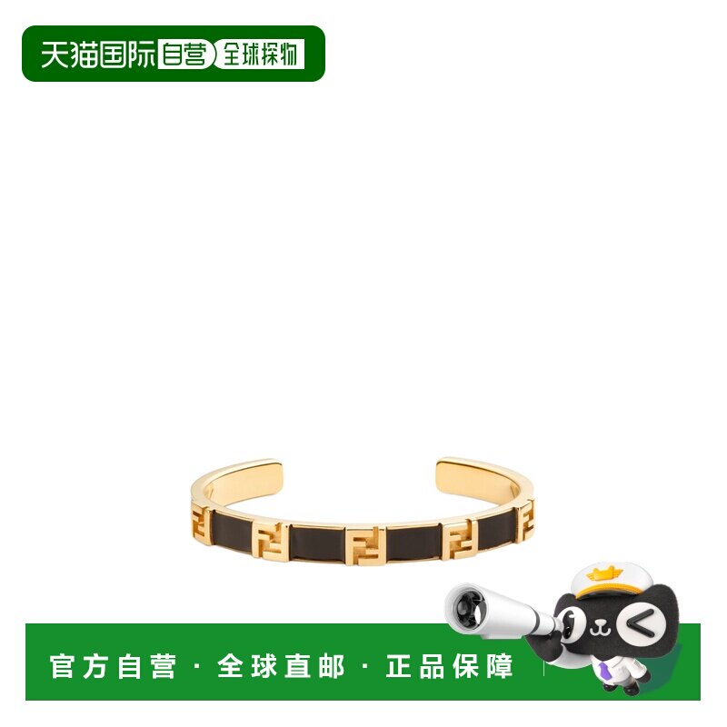 香港直邮FENDI 女士手链手镯 8AK896TL9F0A1F CO 金色 徽标手镯