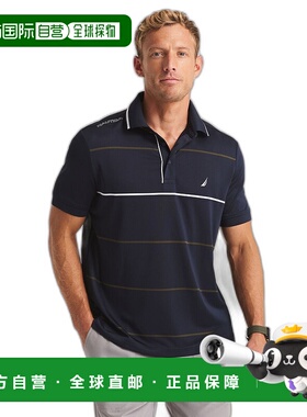 自营 Nautica Mens Navtech Classic Fit Polo - navy 美国奥莱直