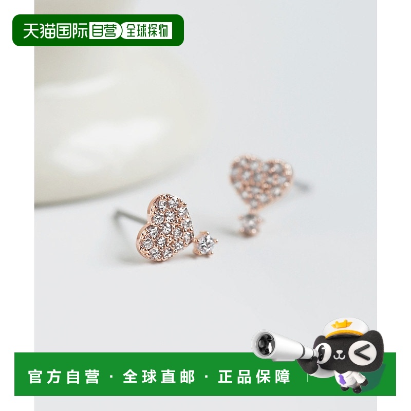 1h可退 日本直邮ANE MONE 女装 心形珠宝耳环 精致闪亮款 DG34035
