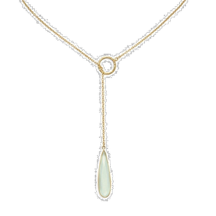 自营 liv oliver18k 金玉髓梨形吊坠套索项链 - 金 美国奥莱直发