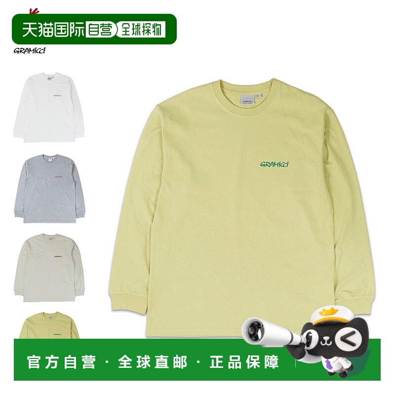日本直邮 GRAMICCI T恤长 T 登山扣男女款登山扣 L/S TEE灰色黄色