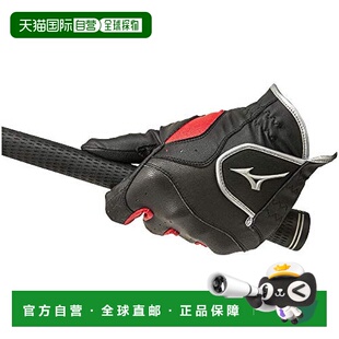 【日本直邮】Mizuno美津浓 高尔夫手套 男士 左手 黑/红 21cm