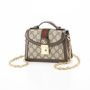 日本直邮GUCCI GG Supreme OPHIDIA 迷你链条单肩包 696180 96IWG