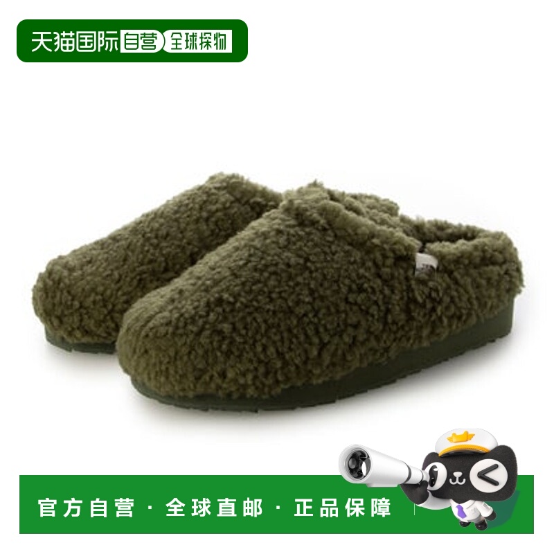 日本直邮THE NORTH FACE 厚底毛绒拖鞋[ns93m77] 橄榄色