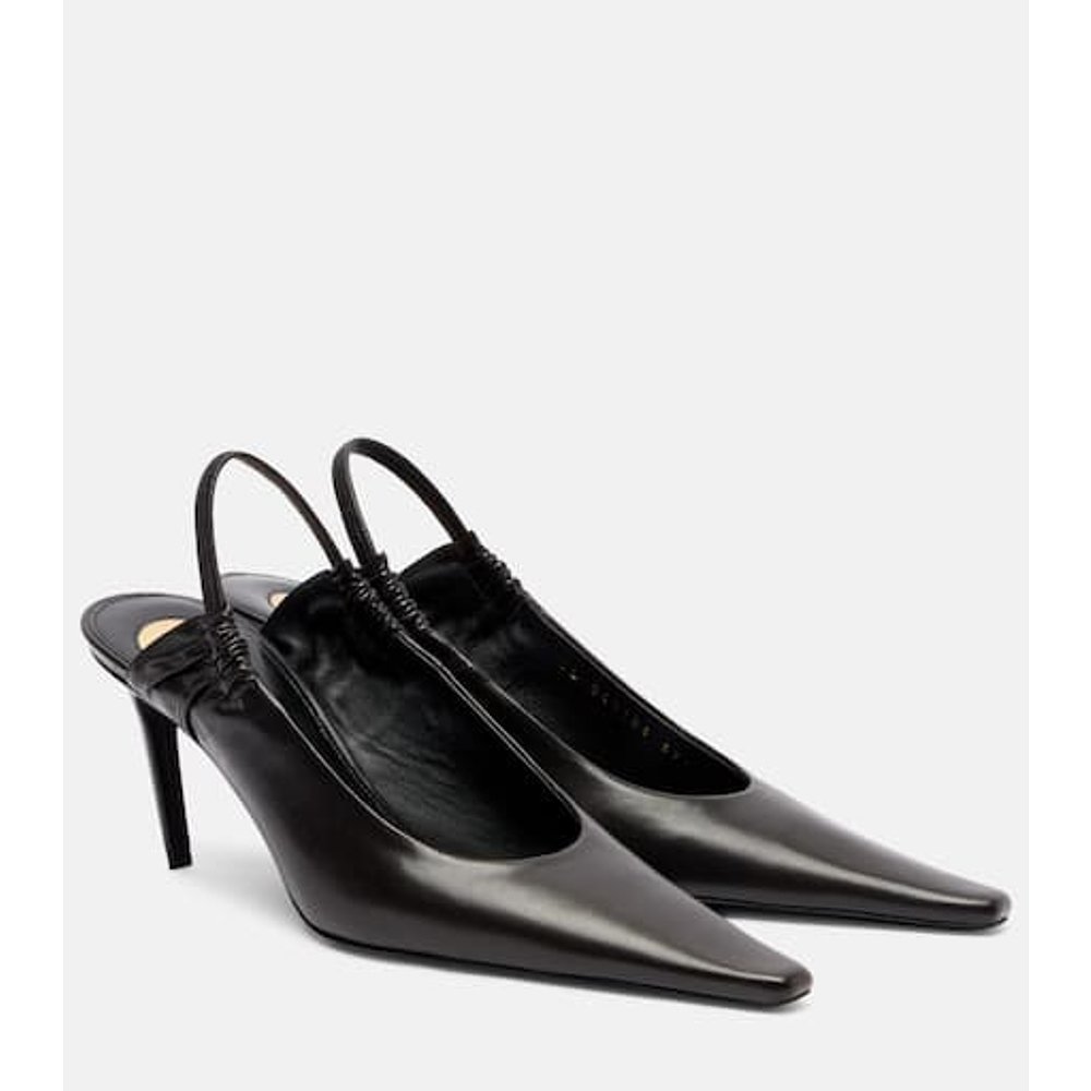Saint Laurent 圣罗兰 女士 Anne-Marie 75 皮质露跟浅口鞋