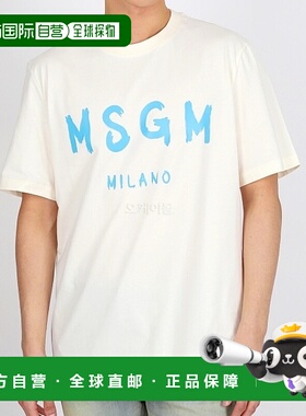 韩国直邮MSGM 3640MM510 247002 02 短袖圆领纯棉T恤