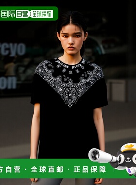 自营 philipp pleinPaisley Bandana圆领T恤-黑色 美国奥莱直发