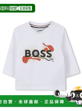 1h可退 香港直邮BOSS 波士 婴儿 T恤童装 J52472B10P white白色