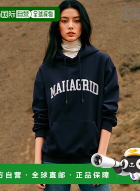 韩国直邮MAHAGRID街头潮牌24年新款美式复古校园休闲卫衣MG2ESMM4