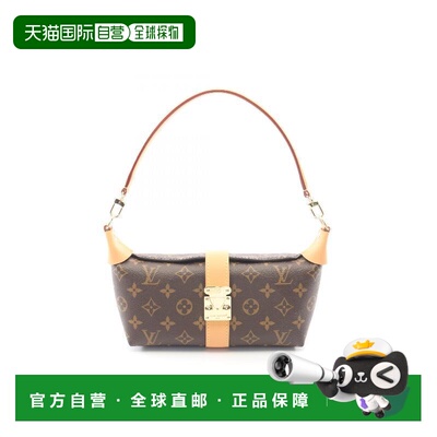 日本直邮中古LV路易威登女包A级95新handbag手提包涂层/防水帆布