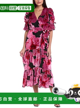 自营 Hutch Marisol Midi连衣裙-粉红色 美国奥莱直发