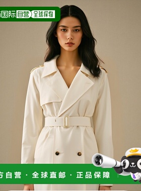 香港直邮BURBERRY 女士大衣 8086313B9352 AW2024 白色 Ivory sil