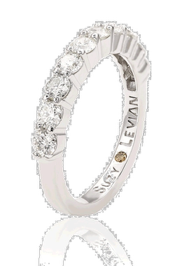 自营 Suzy Levian 14K 白金 1 克拉钻石永恒半戒 - 白色 美国奥莱