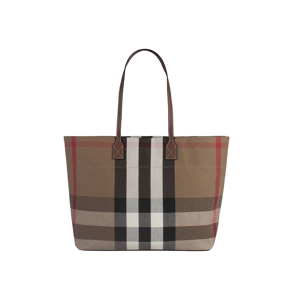 BURBERRY 奥莱款 女士经典格纹托特包购物袋手提单肩包80840471