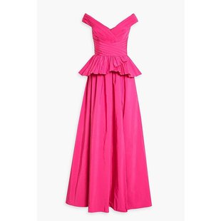 优雅无肩带打褶裙连衣裙 女士修身 美国直邮MARCHESA NOTTE