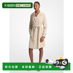 美国奥莱直发 沙丘 自营michael kors褶皱编织风衣
