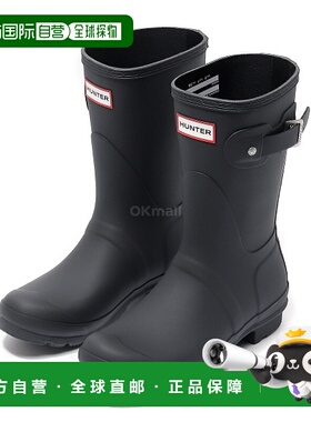 韩国直邮HUNTER女款雨靴猎人靴WFS1000RMA黑色防水户外出行耐磨