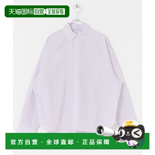 1h可退 日本直邮GYMPHLEX 女士短款长袖衬衫 半高领设计 英伦风 D