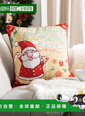 自营 safaviehNeve 枕头 - 香槟色/红色 美国奥莱直发