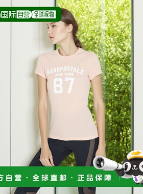 自营 Aeropostale 87应用图形T恤-粉红色669 美国奥莱直发