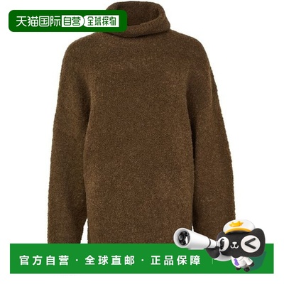 自营欧洲直邮Toteme Knitwear女士胡椒色羊驼毛高领针织衫毛衣