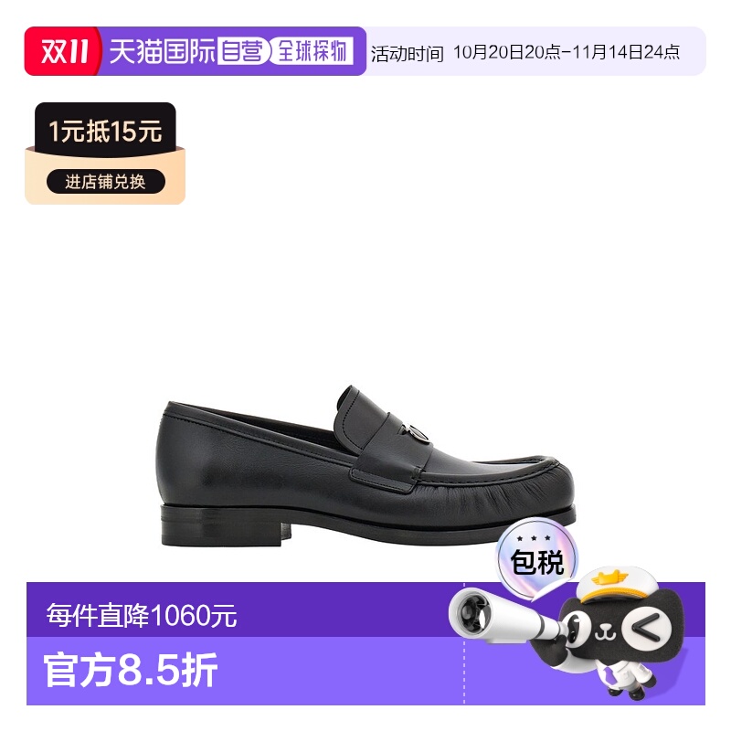 香港直邮Salvatore Ferragamo Gancini 装饰的 Penny 乐福鞋 0236