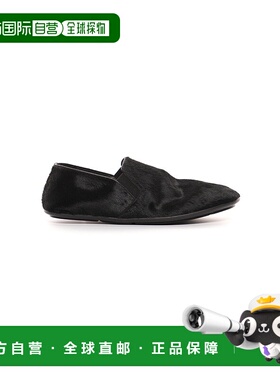 1h可退 香港直邮The Row 女士 Vincit 小马毛平底鞋 black黑色 舒