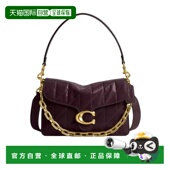 女士单肩包 CAF55B4YDS AW2025 香港直邮COACH 紫色 绗缝链条单肩