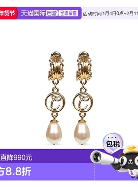 香港直邮CHLOÉ 女士耳饰 CH26SJE02BGL7 SS2026 金色 Chloe Brass