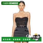 香港直邮ALESSANDRA RICH 亚历山德拉.瑞秋 1h可退 女士 褶皱薄纱