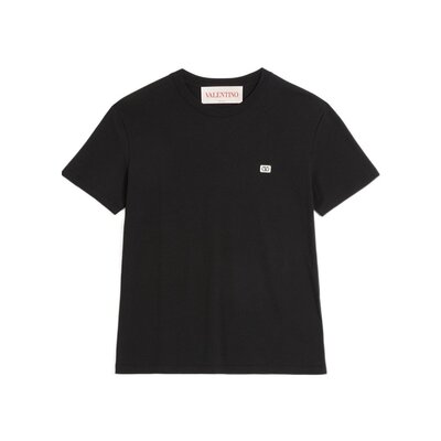 VALENTINO 男士T恤 VMG10VAQ80NO AW2024 黑色 短袖T恤