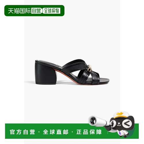 1h可退 香港直邮ZIMMERMANN 女士 精饰皮质凉拖 5102R24ONYX凉鞋