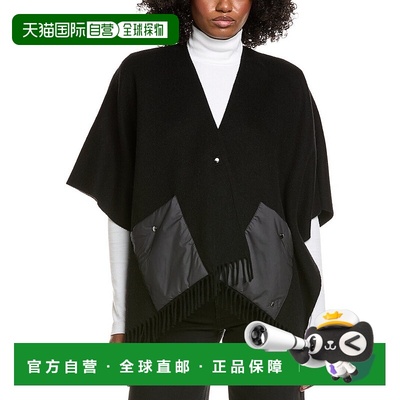 自营Bogner Nancie Wool-Blend Poncho - black 美国奥莱直发