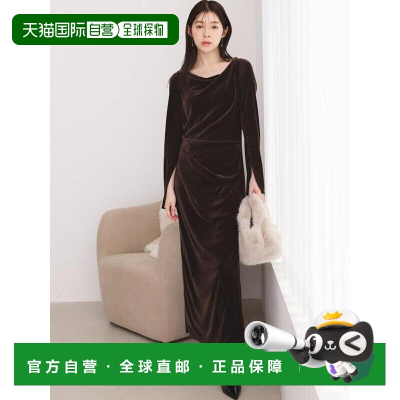 日本直邮SNIDEL 植绒丝绒连衣裙 日系甜美穿搭 【付后1h可退】