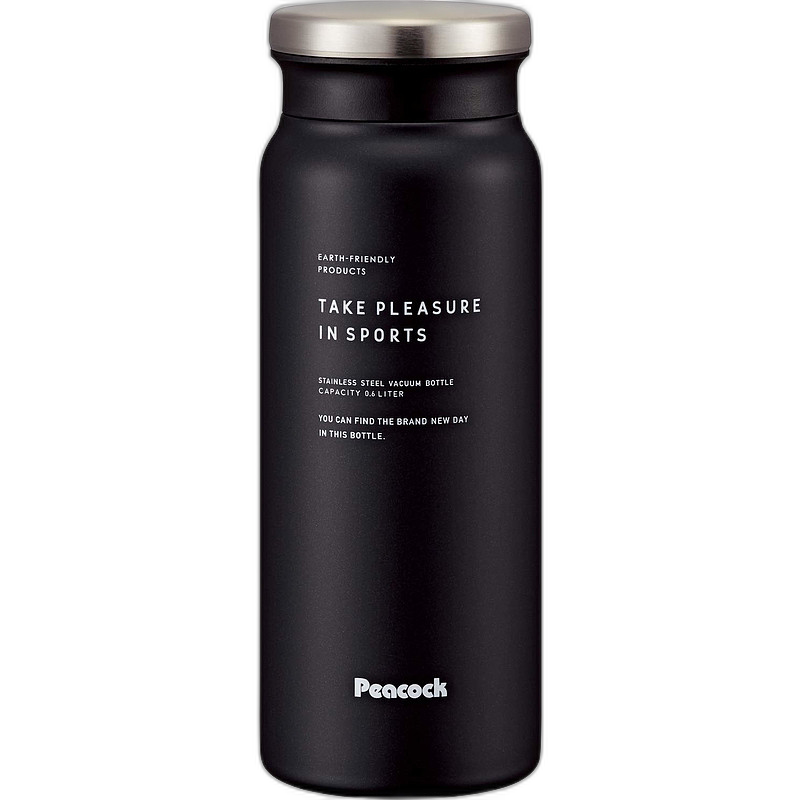 日本直邮The peacock孔雀 不锈钢保温杯 0.6L 暗灰色 AMZ-61