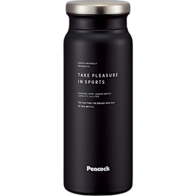 日本直邮【】The peacock孔雀 不锈钢保温杯 0.6L 暗灰色 AMZ-61
