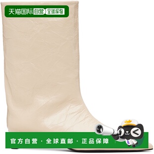 香港直邮Jil Sander 吉尔 桑达 女士 灰白色 Crinkled Calfskin