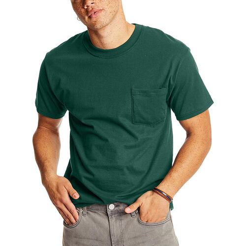 Hanes|Beefy-T 男女通用口袋 T 恤，2 件装
