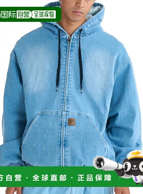 1h可退 日本直邮DC男女同款拉链连帽夹克 复古水洗丹宁外套 DJK26