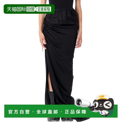 香港直邮RICK OWENS 女士半身裙 RP02E4359HSCH09 AW2025 黑色