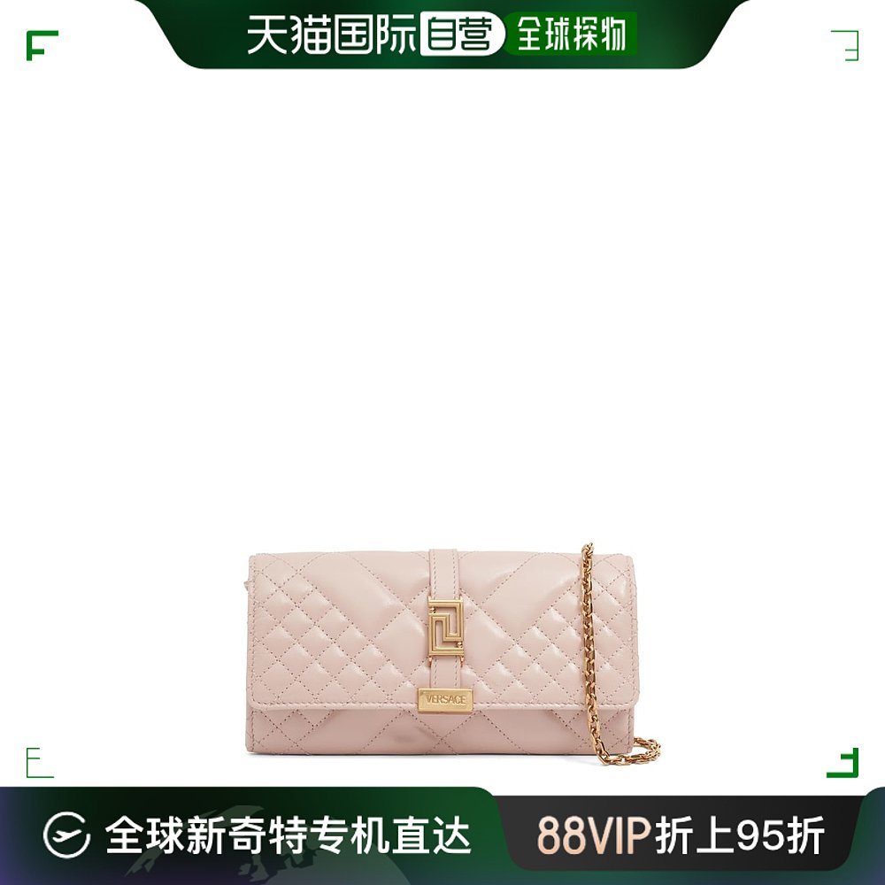 香港直邮潮奢 Versace范思哲女士迷你绗缝皮革单肩包