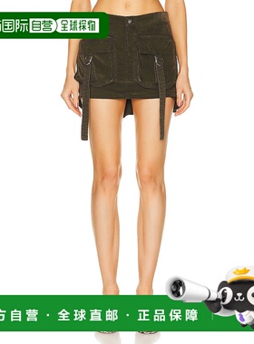 香港直邮Blumarine 蓝色情人 女士 工装迷你半身裙 A322G152A