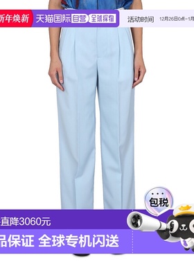 香港直邮Marni 玛尼 女士 徽标休闲裤 PAMA0385U2TW839羊毛阔腿裤