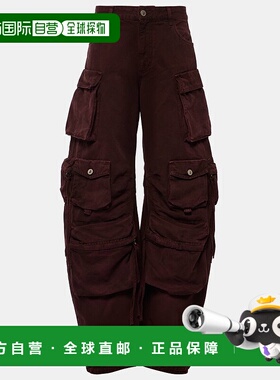 1h可退 香港直邮潮奢 The Attico 女士 barrel-leg 深绿色褪色设