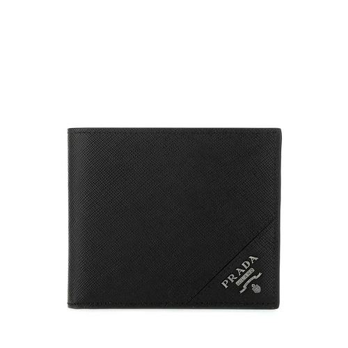 PRADA 男士钱包 2MO738QMEF0002-0 SS2025 黑色 Leather wallet