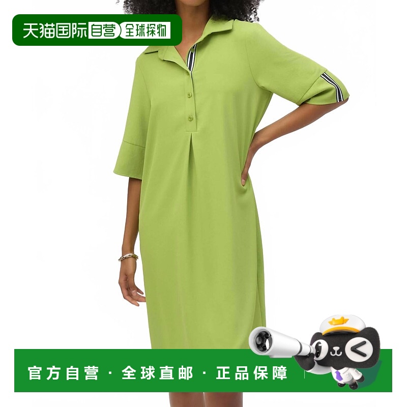 自营joseph ribkoffPleated Shirt Dress In Greenery - greenery