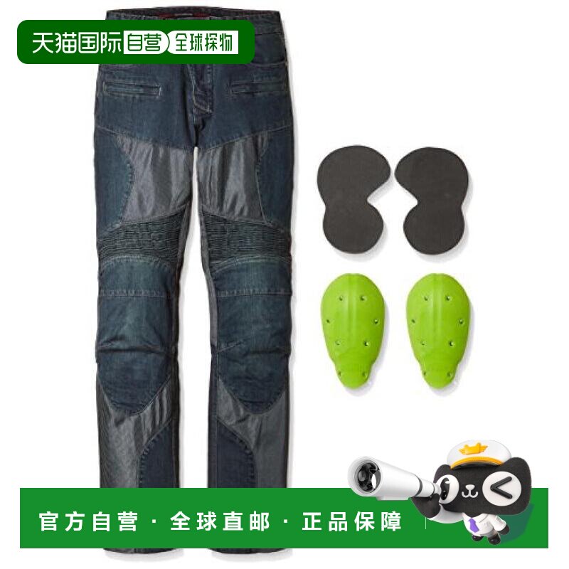 【日本直邮】KOMINE摩托车用配件防摔裤保护膝盖保暖网眼牛仔裤蓝图片
