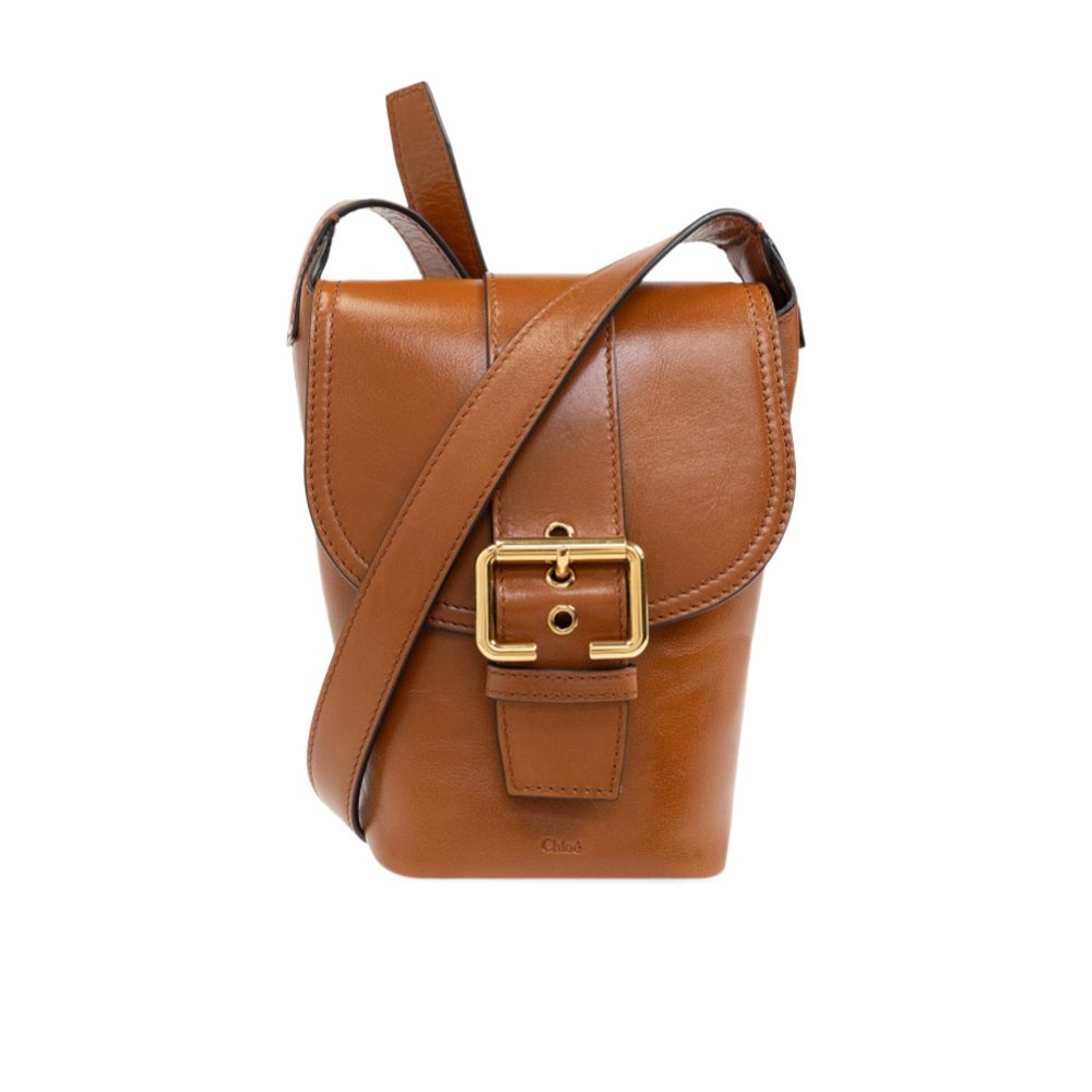 CHLOÉ 女士斜挎包 C25SP499N8326M SS2025 棕色 翻盖单肩包