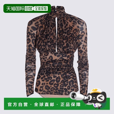 1h可退 欧洲直邮blumarine 女士 背心吊带性感豹纹连体衣