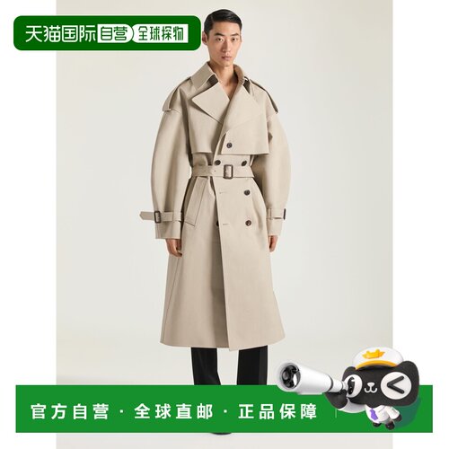 自营欧洲直邮Givenchy纪梵希 男士米色/黑色棉质廓形长袖衬衫